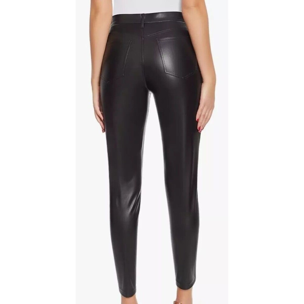 Sam Edelman Faux Leather Black Pants Size 28 High Rise Skinny Ankle - Picture 3 of 12